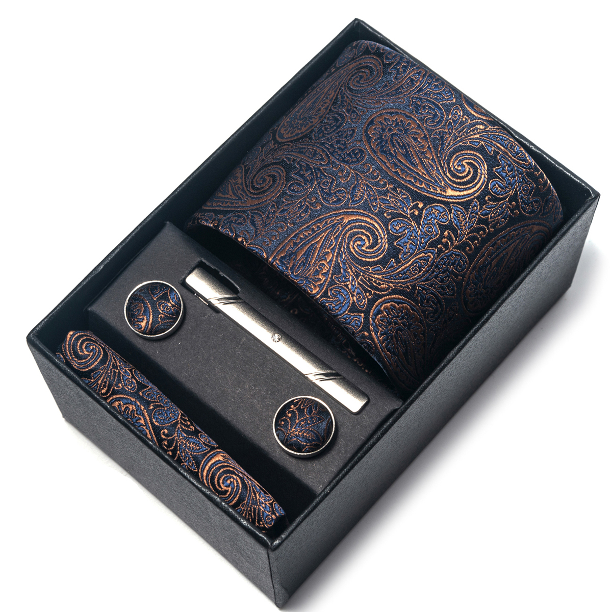 Brand Silk Tie Men Wedding Gif - Men'S Accessories Gift Set Branded avaliação e preço
