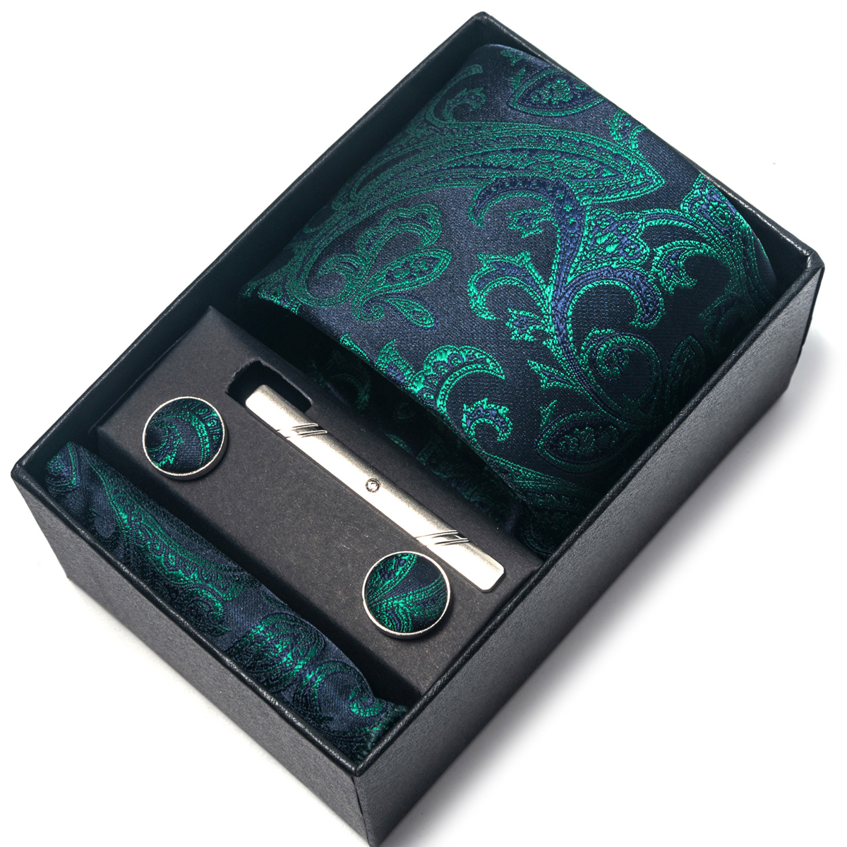 Brand Silk Tie Men Wedding Gif - Men'S Accessories Gift Set Branded avaliação e preço