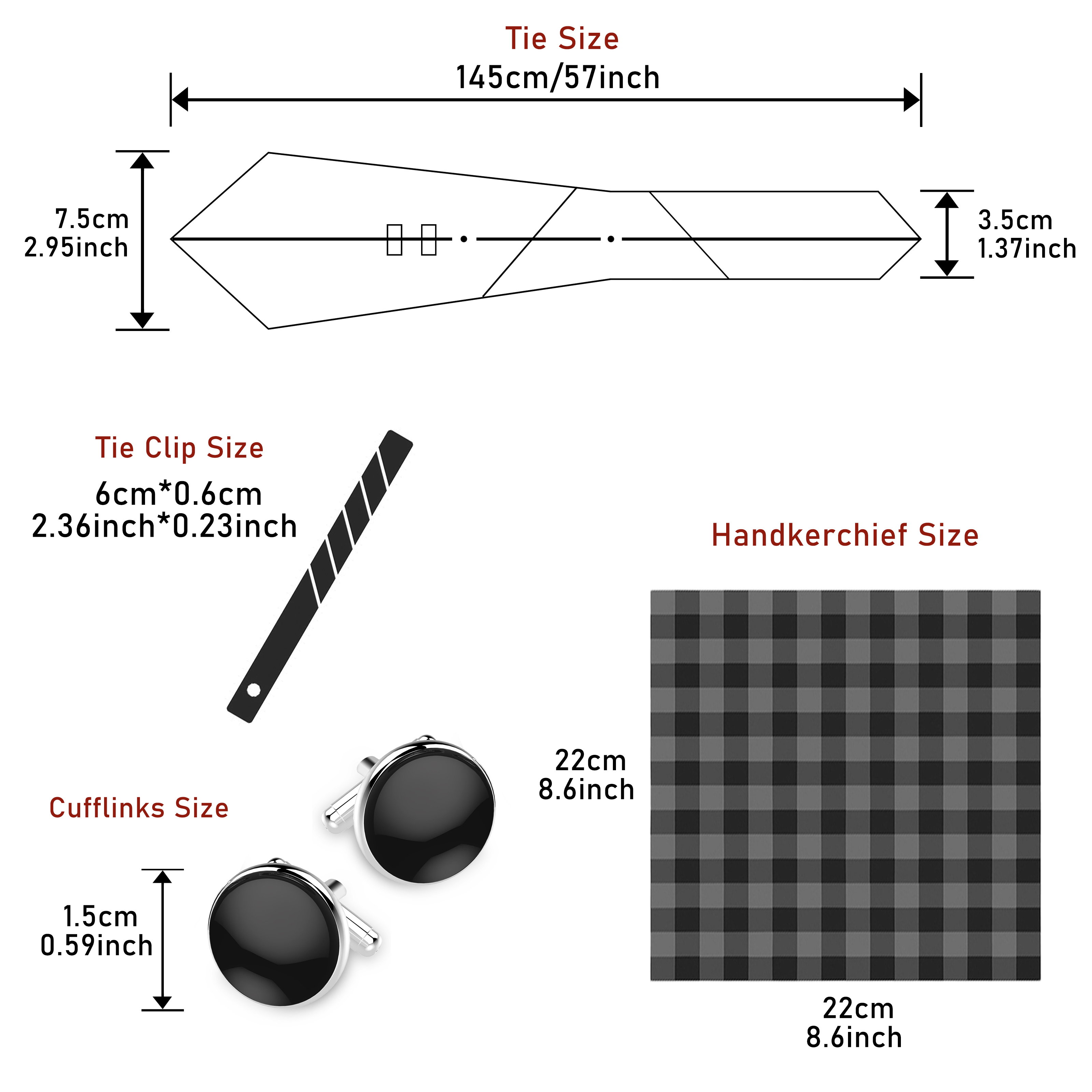 Hot Sale Brand Tie Handkerchie - Men'S Accessories Gift Set Branded avaliação e preço