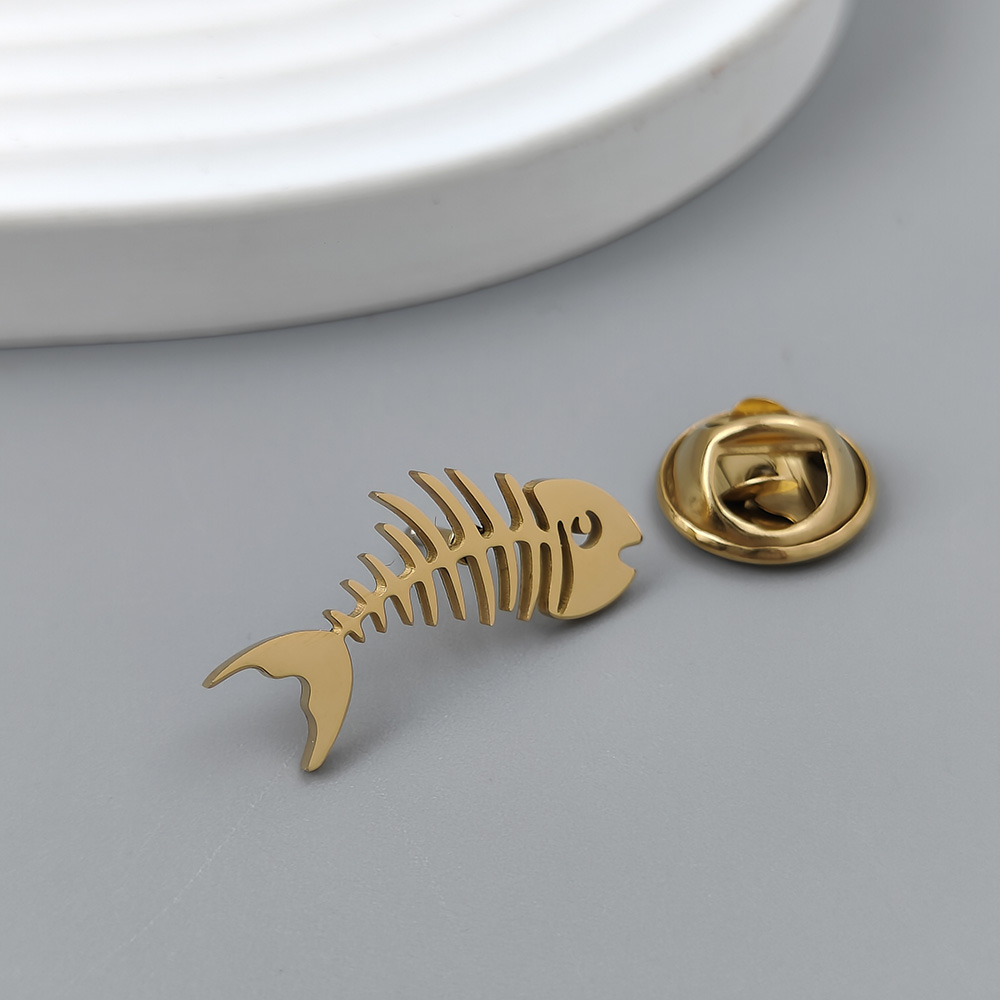Creative fish bone gold-plated - Men'S Accessories Gift Set Branded avaliação e preço