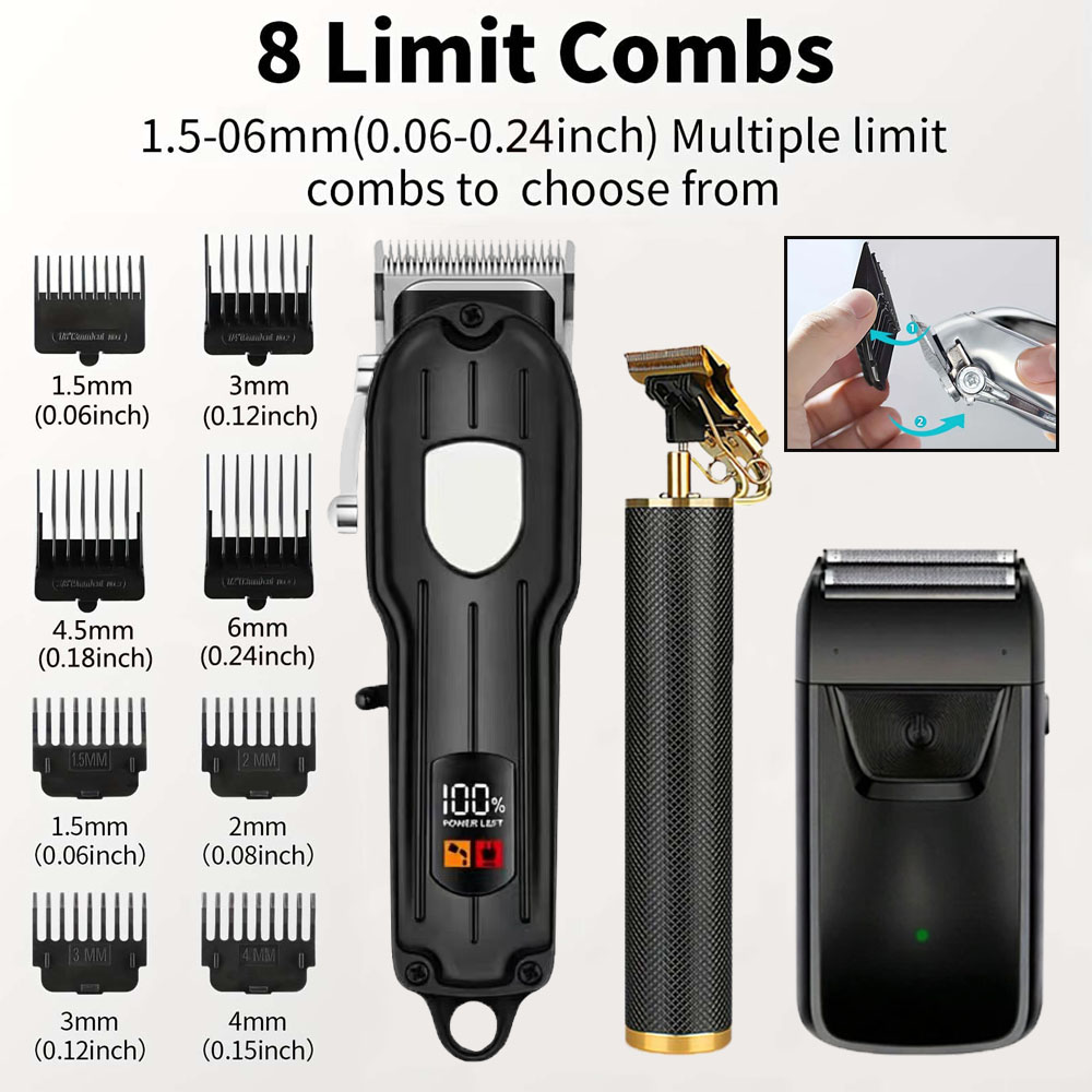 Professional Hair Clipper Set  - Men Accessories Guide avaliação e preço