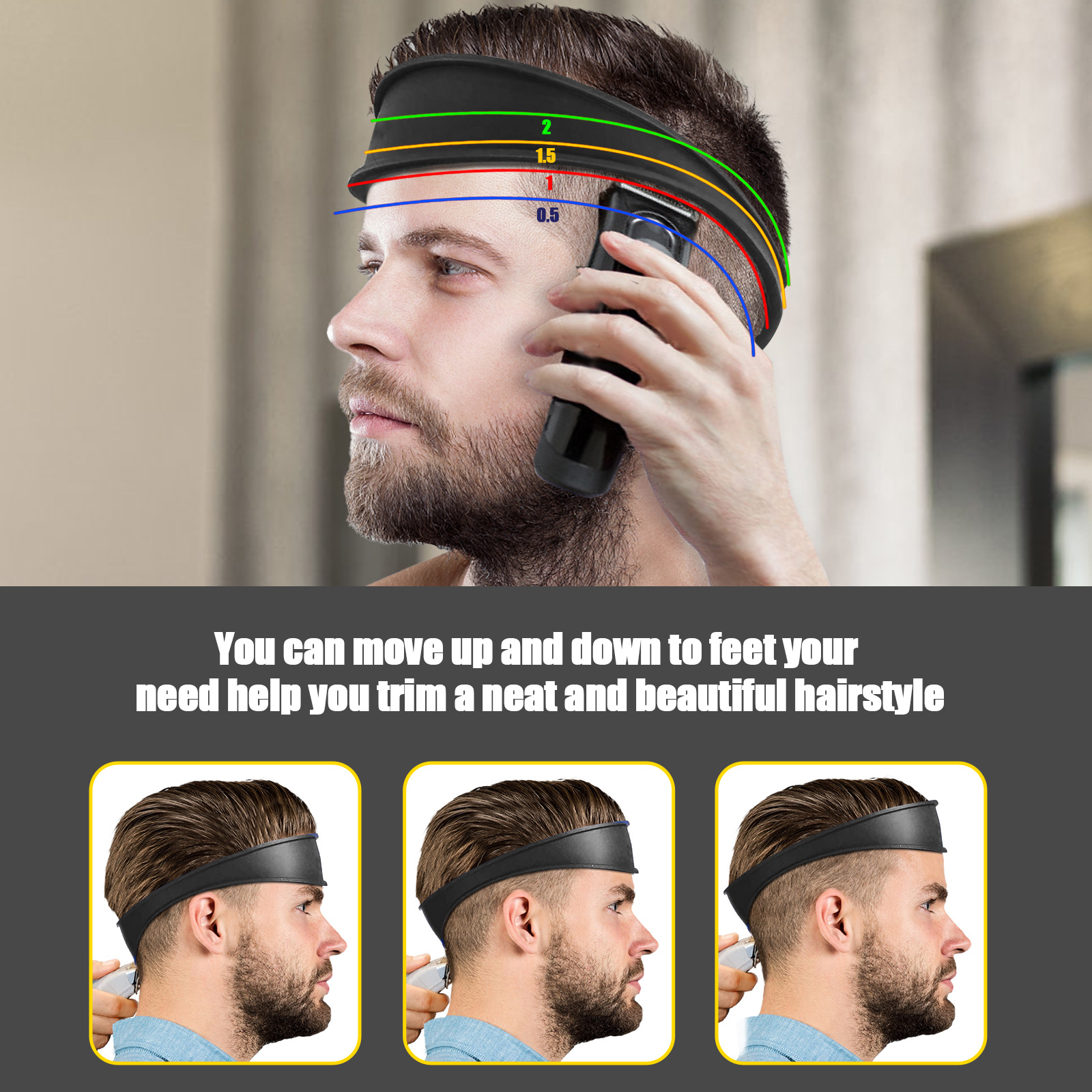 DIY Men Hair Trimming Ruler Ne - Men Accessories Guide avaliação e preço